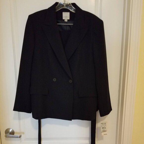 Anne Klein 2 piece skirt and blazer suit - NWT - Navy size 14P - Picture 1 of 14